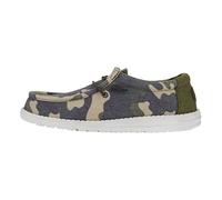 HEYDUDE Wally Washed Camo - Chaussures pour Hommes - Baskets avec Semelles Confortables - Style Mocassin, Camo, 42