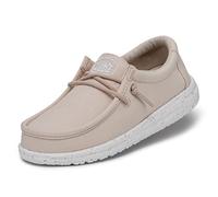 HEYDUDE Wally Youth Slub Canvas MOC Toe Shoes, Naturel, 36 EU