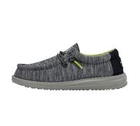 Hey Dude Wally Youth Stretch MOC Toe Shoes, Bleu Marine, 32 EU