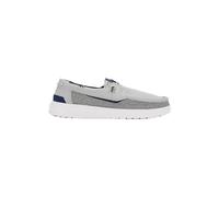 HEYDUDE - Welsh Grip Classic Mesh - Chaussures pour Hommes - Baskets avec Semelles Confortables - Style Mocassin, Storm Gray/Navy Blazer, 43