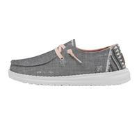 HEYDUDE Wendy Boho - Baskets pour Femme - Chaussons avec Semelles Confortables - Style Mocassin, Grey, 40