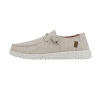 HEYDUDE Wendy Chambray - Baskets pour Femme - Chaussons avec Semelles Confortables - Style Mocassin, White Nut, 38