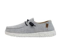HEYDUDE Wendy Chambray - Baskets pour Femme - Chaussons avec Semelles Confortables - Style Mocassin, White Blue, 39