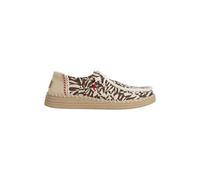 HEYDUDE - Wendy Espadrille Retro Palm - Chaussures pour Femme - Baskets avec Semelles Confortables - Style Mocassin, Downtown Brown/Egret, 38