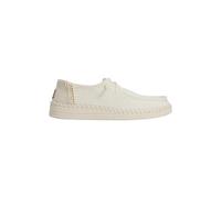 HEYDUDE - Wendy Espadrille Woven - Chaussures pour Femme - Baskets avec Semelles Confortables - Style Mocassin, White, 39