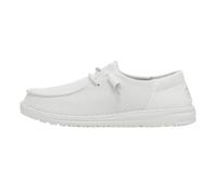 HEYDUDE Wendy Funk Mono, Baskets pour Femme- Blanc, 39 | Dessus en polyester élastique avec lacets élastiques, semelle en mousse amovible et semelle EVA