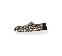 HEYDUDE - Wendy Leopard Sparkle - Chaussures pour Femme - Baskets avec Semelles Confortables - Style Mocassin, Tan, 38