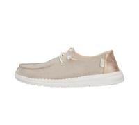 HEYDUDE Baskets femme Wendy Metallic Sparkle – Mocassin à semelles confortables Or 36