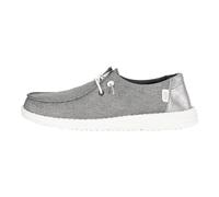HEYDUDE Wendy Metallic Sparkle - Baskets pour Femme - Chaussons avec Semelles Confortables - Style Mocassin, Charcoal, 37