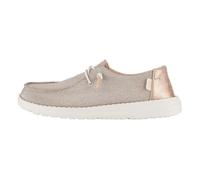 HEYDUDE Wendy Metallic Sparkle - Baskets pour Femme - Chaussons avec Semelles Confortables - Style Mocassin, Rose Gold, 37