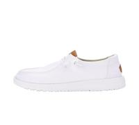 HEYDUDE - Wendy Stretch Canvas - Baskets pour Femme - Chaussons avec Semelles Confortables - Style Mocassin, White, 38