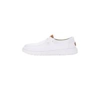 HEYDUDE - Wendy Stretch Canvas - Baskets pour Femme - Chaussons avec Semelles Confortables - Style Mocassin, White, 37