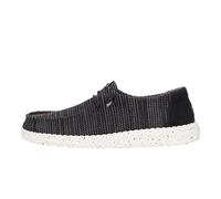 HEYDUDE - Wendy Stretch Sox - Baskets pour Femme - Chaussons avec Semelles Confortables - Style Mocassin, Black/White, 40