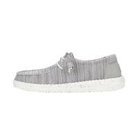 HEYDUDE Chaussures Femme Wendy Stretch Sox - Mocassin, semelles confortables - Gris clair 40