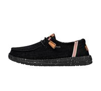 HEYDUDE Wendy Washed Canvas - Baskets pour Femme - Chaussons avec Semelles Confortables - Style Mocassin, Black, 41