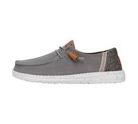 HEYDUDE Wendy Washed Canvas - Baskets pour Femme - Chaussons avec Semelles Confortables - Style Mocassin, Grey, 37