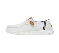 HEYDUDE Wendy Washed Canvas - Baskets pour Femme - Chaussons avec Semelles Confortables - Style Mocassin, White, 41