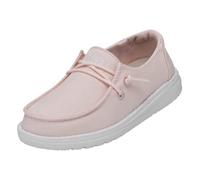 Hey Dude Wendy Youth Slub Canvas MOC Toe Shoes, Rose Bonbon, 34 EU