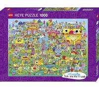 Heye Verlag Puzzle Doodle Village 1000 pièces Argenté