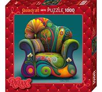 HEYE, Easy Chair, Relax!, Puzzle 1000 pièces, Art Puzzles, Favorise la Concentration, QI Puzzle Jeux, Parfait pour Le Tapis de Puzzle, Taille : 50 x 70 cm