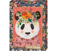 Heye Floral Friends "Cuddly Panda" puzzle - 1000 pièces (+)