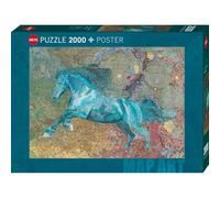 HEYE, Map Horse, Map Art, Puzzle 2000 pièces, Art Puzzles, Favorise la Concentration, QI Puzzle Jeux, Parfait pour Le Tapis de Puzzle, Taille : 69 x 97 cm