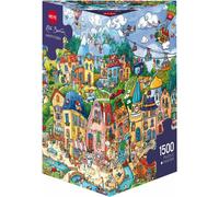 Heye - Puzzle triangulaire - Happytown, 1500 pièces