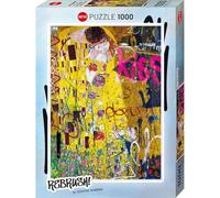 HEYE, The Kiss of Lovers, Rebrush!, Puzzle 1000 pièces, Puzzles artistiques, Favorise la Concentration, Jeux de Puzzle IQ, Parfait pour Le Tapis de Puzzle, Taille : 50 x 70 cm