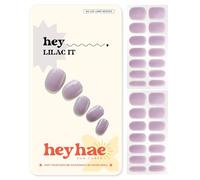 Heyhae Bandes de gel semi-durcies | Pas besoin de lampe LED | Été, solide, violet | Facile à appliquer et à enlever, qualité salon | Comprend 28 bandes, 1 tampon de préparation, une lime à ongles et