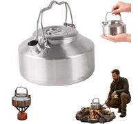 Heyhaho 1L Camping Kettle, 2026 New Stainless Steel Camping Kettle,Open Fire Coffee & Tea Pots,Travel Tea Kettles for Outdoor Cooking & Backpacking