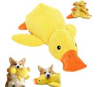 Heyhaho Calming Duck Dog Toy, Cute Quacking Stuffed Ducks Dog Toy, Yellow Stuffed Ducks Dog Chew Toys, Suits Dog's Vision, Chew-Resistant & Machine-Washable (Large)