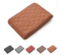 Heyhaho Memory Cotton Car Armrest Box Pad, Auto Leather Waterproof Center Middle Console Cover Pad, Vehicle Memory Foam Armrest Seat Box Cushion Protector (Cayenne)