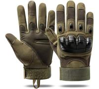 Heyhaho Tactical Full Finger Gloves with Soft Knuckle Protection, 2026 Fully Protective, Non-Slip Gloves with Touchscreen, Breathable, for Outdoor Sports (Green, L)