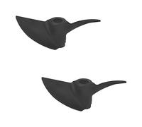 Heyiarbeit Lot de 2 paires d'hélices à 2 pales pour bateau RC Modèle d'hélice positive en plastique noir et hélice de recul 40 mm de diamètre 42 mm Pas 4,8 trou de diamètre