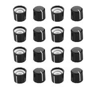 Heyiarbeit Sourcingmap Lot de 30 boutons de potentiomètre rotatifs 6 mm 15 x 13,5 mm Noir
