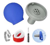 HEYIDAMAI Buse d'entrée de piscine 32 mm, buse de sortie de piscine avec accessoires de raccordement de piscine, buse de piscine 32 mm, buse de piscine réglable, pour buse de piscine Intex Bestway