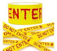 Heyiminy Ruban d'avertissement d'Halloween - 50 m Do Not Enter Tape pour décorations effrayantes d'extérieur et d'intérieur, décoration de fête