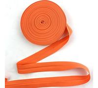 Heyiwell Biais en coton à pli simple pour couture, couture, bricolage, accessoires de vêtements, orange 20 mm x 20 m