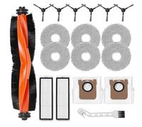 Heykewi 18 Kit d'accessoires pour Xiaomi X20 Max / X20 Pro Robot Aspirateur, 1 Brosse principale, 6 Brosses latérales, 6 Chiffons de rechange, 2 Filtre HEPA, 2 Sacs à poussière, 1 Brosse de nettoyage