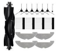 Heykewi Kit d'accessoires pour Proscenic Q10 Robot Aspirateur, 1 brosse principale, 6 brosses latérales, 4 filtres, 4 chiffons, 1 brosse de nettoyage