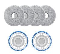 Heykewi Lingettes avec support de rechange pour Ecovacs Deebot Mini Robot Aspirateur, 2 Porte-lingettes, 4 Serpillières
