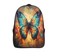 HEYLInUP Butterfly Sac Scolaire Cartable Garcon Primaire Sac À Dos Enfant École Fille Cartable Garçon Collége Sacs Scolaires 40x28x16cm