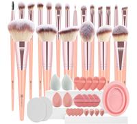 HEYMKGO Pinceaux Maquillages 43Pcs Makeup Brushes avec Trousse Poils Synthétiques de Qualité Supérieure Pinceau Fond de Teint Kabuki Pinceaux Maquillages Yeux Pinceau Blush Beauty Blender