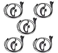 HeyNana 5 Ecouteurs Intra-Auriculaires Walkie avec Microphone PTT Compatible Motorola 1 Pin Noir