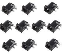 HeyNana Lot de 10 connecteurs Jack DC Power DC-005 femelle 5,5 x 2,1 mm électronique pour châssis
