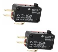 HeyNana - Micro interrupteur V-15-1C25 SPDT type bouton paquet de 2 fins de course (Micro)