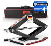 HEYNER® cric 2t pour SUV Et 4x4 avec cliquet - cric Voiture avec Support en Caoutchouc Pivotant 360° - cric Robuste Jusqu'à 2 t - Hauteur 98-442 mm - Sac De Rangement Inclus