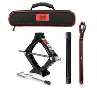 Heyner Cric ciseaux pour voiture, résistant, avec cliquet, outil de levage d'urgence (2 tonnes)