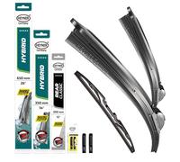 HEYNER® Kit complet d'essuie-glaces compatible avec RENAULT CAPTUR (06.2013 - 02.2016) HYBRID balai d’essuie-glace plat