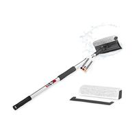HEYNER® Kit Lave-vitres Insect Alu XL25x125 Pliable + télescope et kit de Rechange lèvre en Caoutchouc + Housse Microfibre l Démoustiqueur Alu Télescopique Pliable Universel